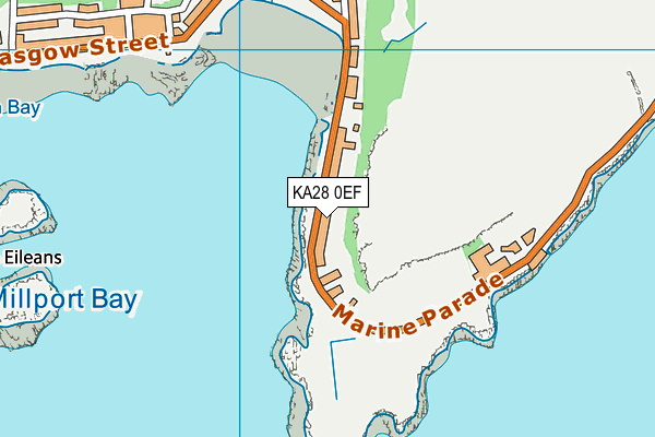 KA28 0EF map - OS VectorMap District (Ordnance Survey)