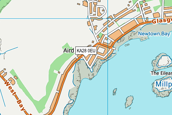 KA28 0EU map - OS VectorMap District (Ordnance Survey)