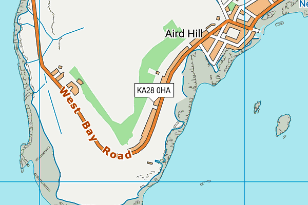 KA28 0HA map - OS VectorMap District (Ordnance Survey)