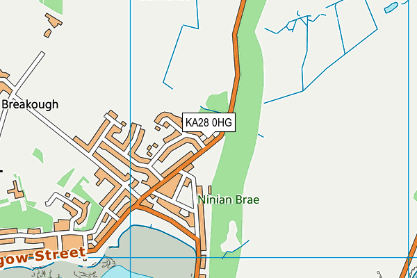 KA28 0HG map - OS VectorMap District (Ordnance Survey)