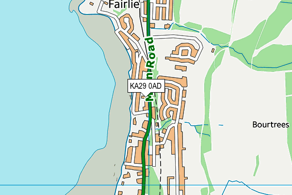 KA29 0AD map - OS VectorMap District (Ordnance Survey)