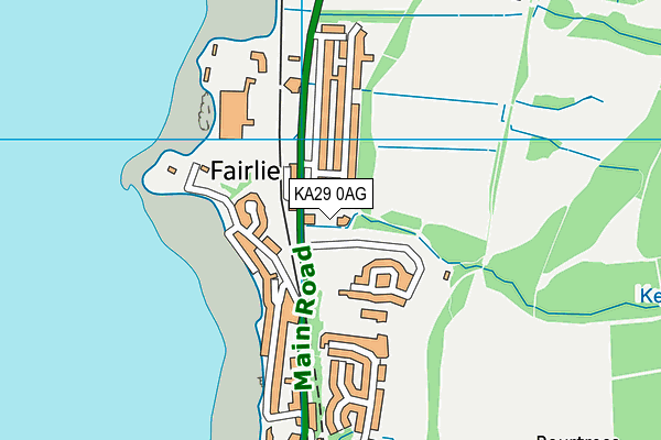 KA29 0AG map - OS VectorMap District (Ordnance Survey)