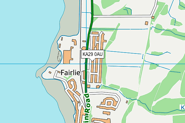 KA29 0AU map - OS VectorMap District (Ordnance Survey)