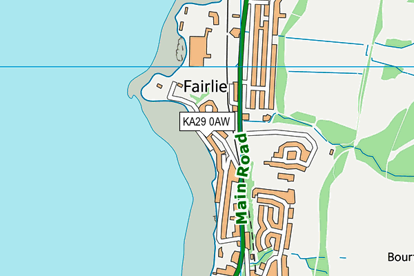 KA29 0AW map - OS VectorMap District (Ordnance Survey)