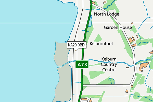 KA29 0BD map - OS VectorMap District (Ordnance Survey)