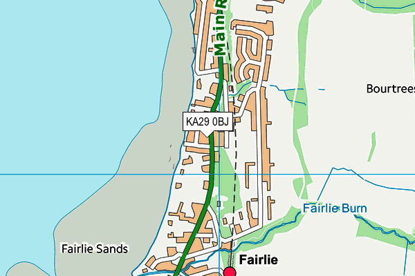 KA29 0BJ map - OS VectorMap District (Ordnance Survey)