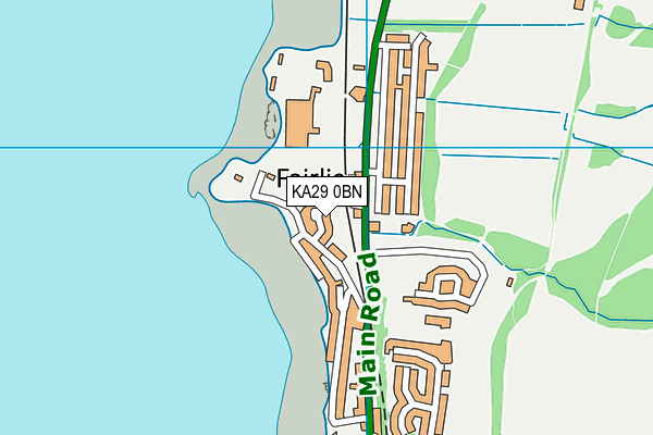 KA29 0BN map - OS VectorMap District (Ordnance Survey)