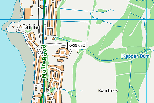 KA29 0BQ map - OS VectorMap District (Ordnance Survey)