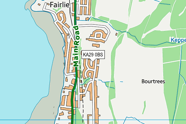 KA29 0BS map - OS VectorMap District (Ordnance Survey)