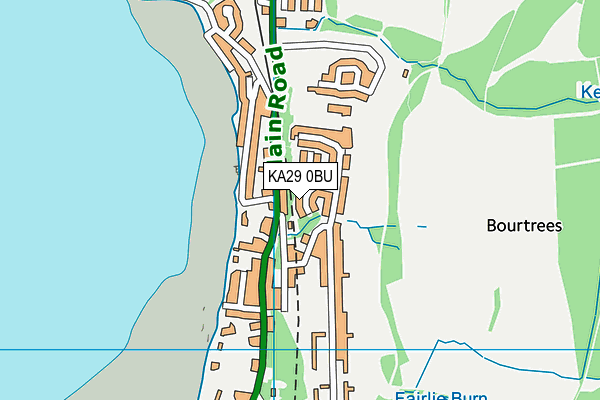 KA29 0BU map - OS VectorMap District (Ordnance Survey)
