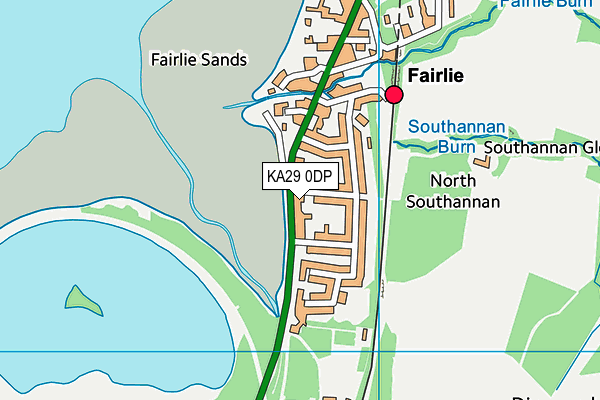 KA29 0DP map - OS VectorMap District (Ordnance Survey)