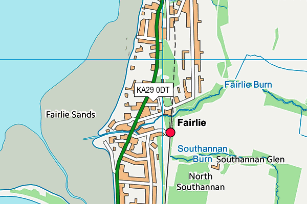 KA29 0DT map - OS VectorMap District (Ordnance Survey)