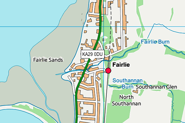 KA29 0DU map - OS VectorMap District (Ordnance Survey)