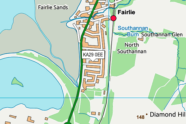 KA29 0EE map - OS VectorMap District (Ordnance Survey)