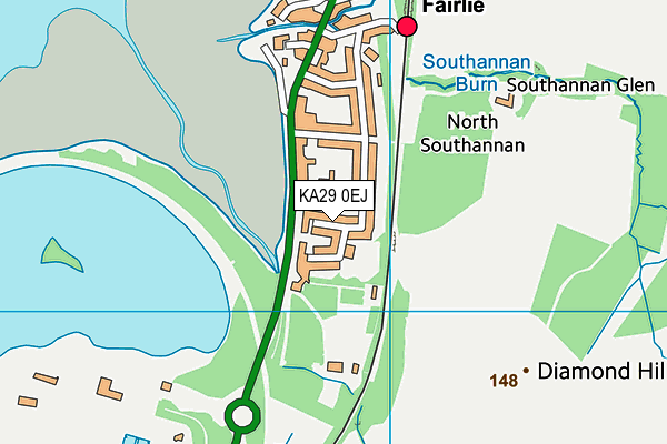 KA29 0EJ map - OS VectorMap District (Ordnance Survey)