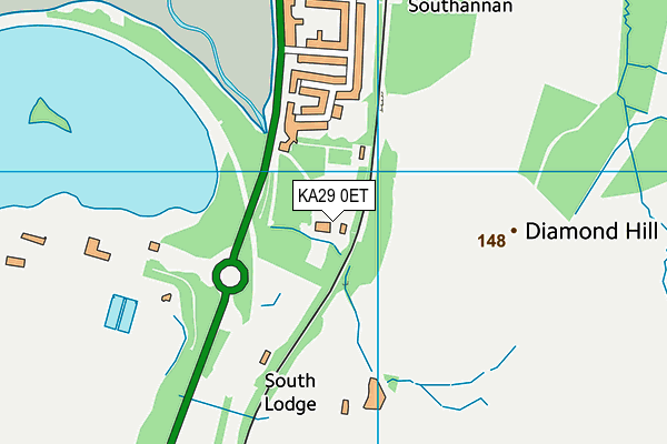 KA29 0ET map - OS VectorMap District (Ordnance Survey)