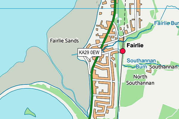 KA29 0EW map - OS VectorMap District (Ordnance Survey)