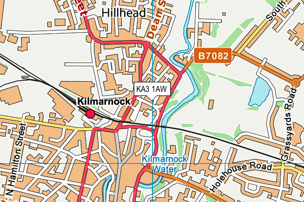 KA3 1AW map - OS VectorMap District (Ordnance Survey)