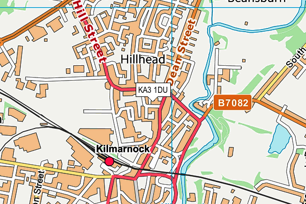 KA3 1DU map - OS VectorMap District (Ordnance Survey)
