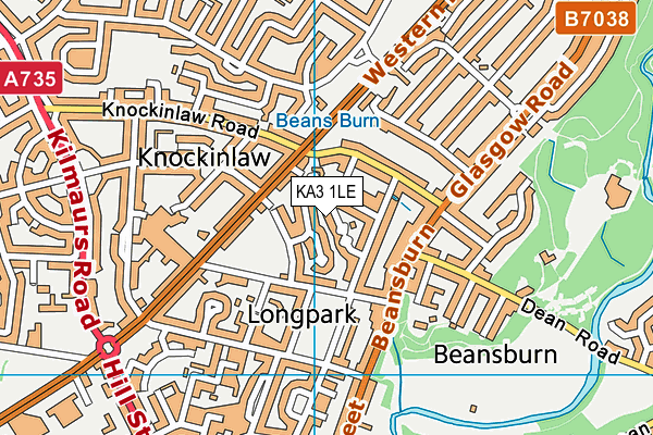 KA3 1LE map - OS VectorMap District (Ordnance Survey)