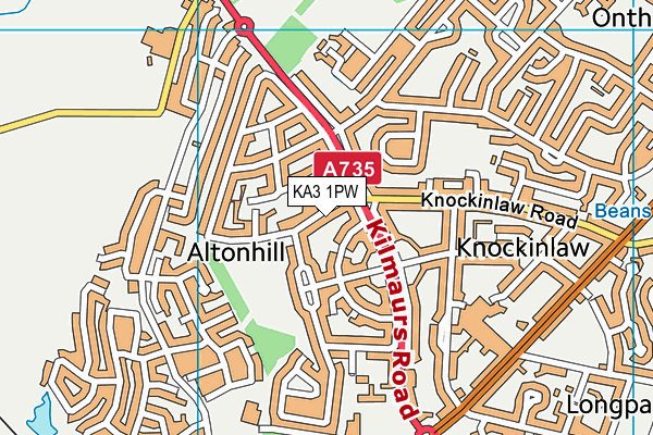 KA3 1PW map - OS VectorMap District (Ordnance Survey)