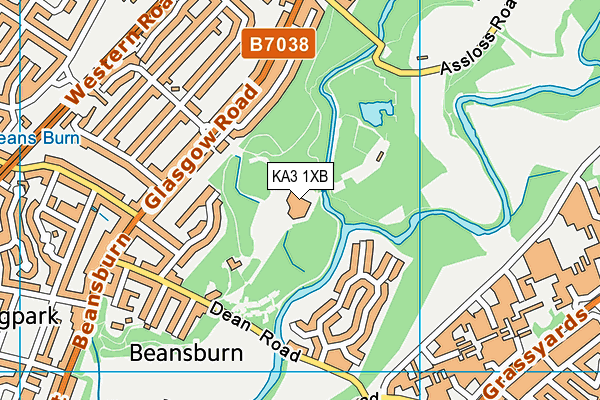 KA3 1XB map - OS VectorMap District (Ordnance Survey)
