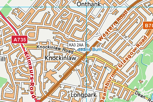 KA3 2AA map - OS VectorMap District (Ordnance Survey)