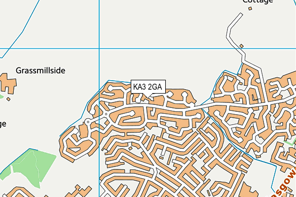 KA3 2GA map - OS VectorMap District (Ordnance Survey)