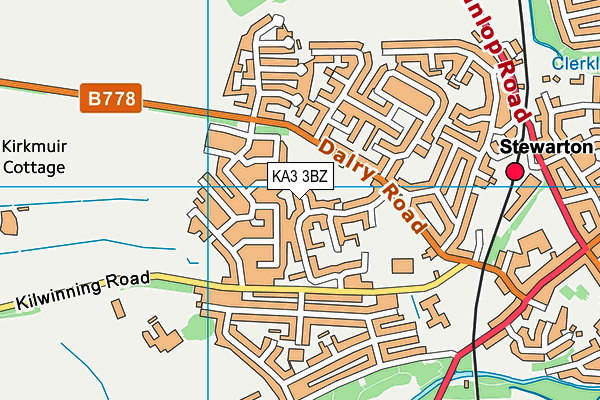 KA3 3BZ map - OS VectorMap District (Ordnance Survey)