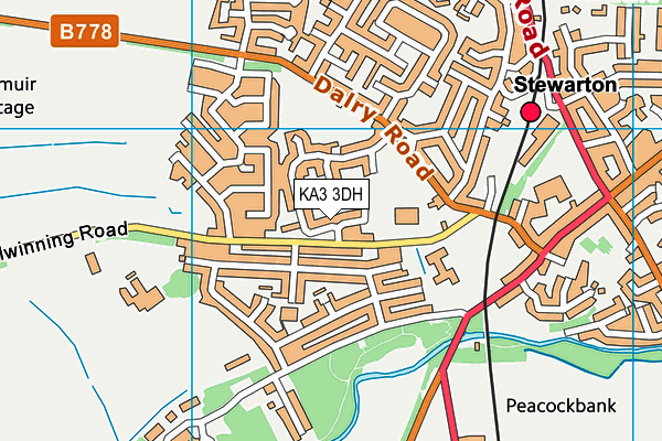 KA3 3DH map - OS VectorMap District (Ordnance Survey)