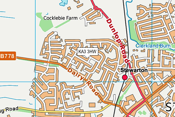 KA3 3HW map - OS VectorMap District (Ordnance Survey)