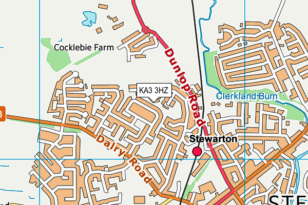 KA3 3HZ map - OS VectorMap District (Ordnance Survey)