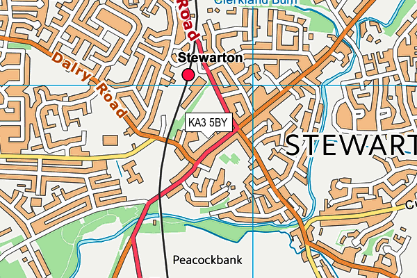 Map of STEWARTON BARBERS LTD at district scale
