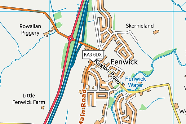 KA3 6DX map - OS VectorMap District (Ordnance Survey)