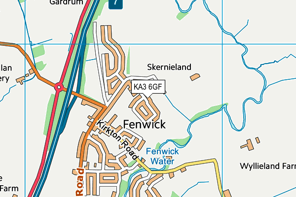 KA3 6GF map - OS VectorMap District (Ordnance Survey)