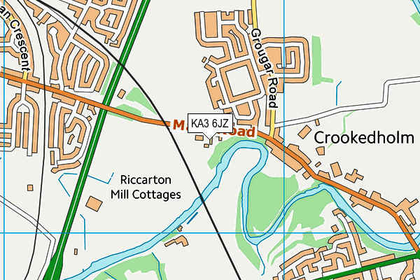 KA3 6JZ map - OS VectorMap District (Ordnance Survey)