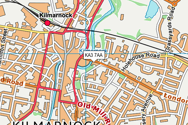 KA3 7AA map - OS VectorMap District (Ordnance Survey)