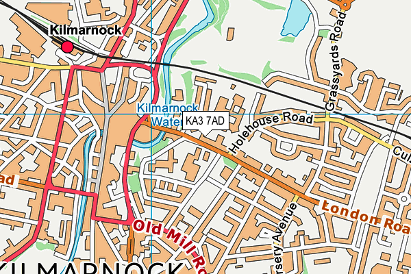 KA3 7AD map - OS VectorMap District (Ordnance Survey)