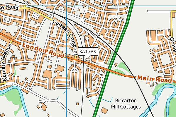 KA3 7BX map - OS VectorMap District (Ordnance Survey)