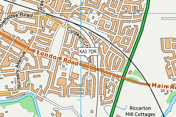 KA3 7DR map - OS VectorMap District (Ordnance Survey)
