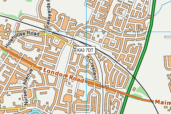 KA3 7DT map - OS VectorMap District (Ordnance Survey)