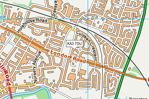 KA3 7DU map - OS VectorMap District (Ordnance Survey)