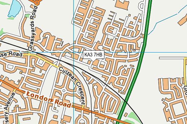 KA3 7HB map - OS VectorMap District (Ordnance Survey)