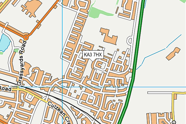 KA3 7HX map - OS VectorMap District (Ordnance Survey)