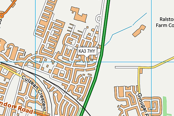 KA3 7HY map - OS VectorMap District (Ordnance Survey)