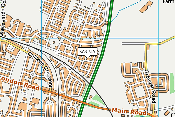 KA3 7JA map - OS VectorMap District (Ordnance Survey)