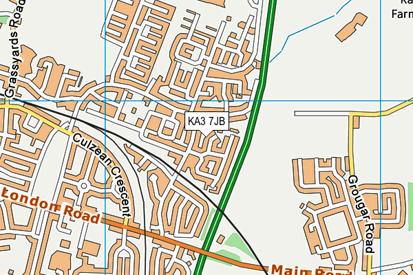 KA3 7JB map - OS VectorMap District (Ordnance Survey)