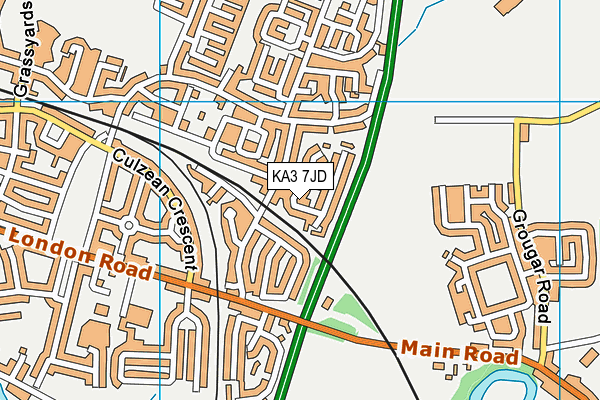KA3 7JD map - OS VectorMap District (Ordnance Survey)