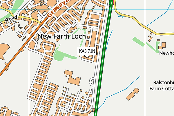 KA3 7JN map - OS VectorMap District (Ordnance Survey)