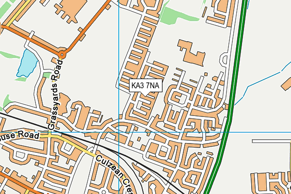 KA3 7NA map - OS VectorMap District (Ordnance Survey)